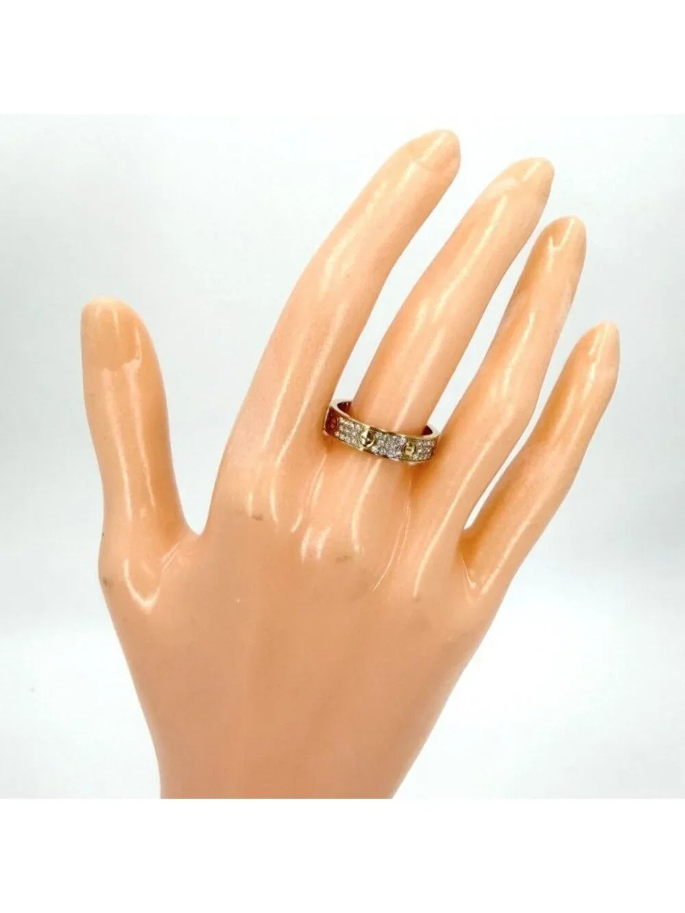 Cartier Ring Love Small Pave 18k YG Gold 88 Diamonds